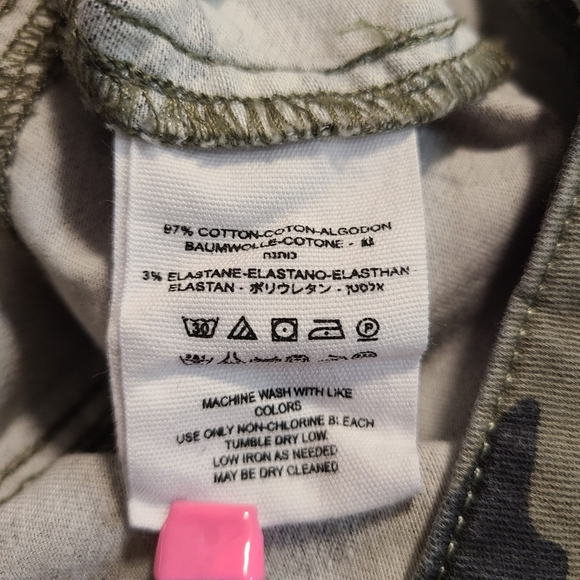 Free People Army Green Camo High Rise Skinny Jeans 27 Camouflage Outdoors Hunt - Picture 6 of 9